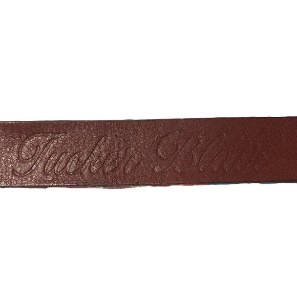 Tucker Blair Belt Handstitched Needlepoint Colorful Size 32 - Picture 4 of 6